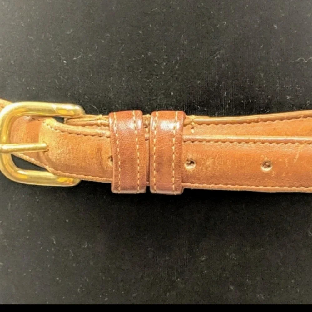 Coach British Tan Skinny Leather Belt #2800 - Picture 3 of 14